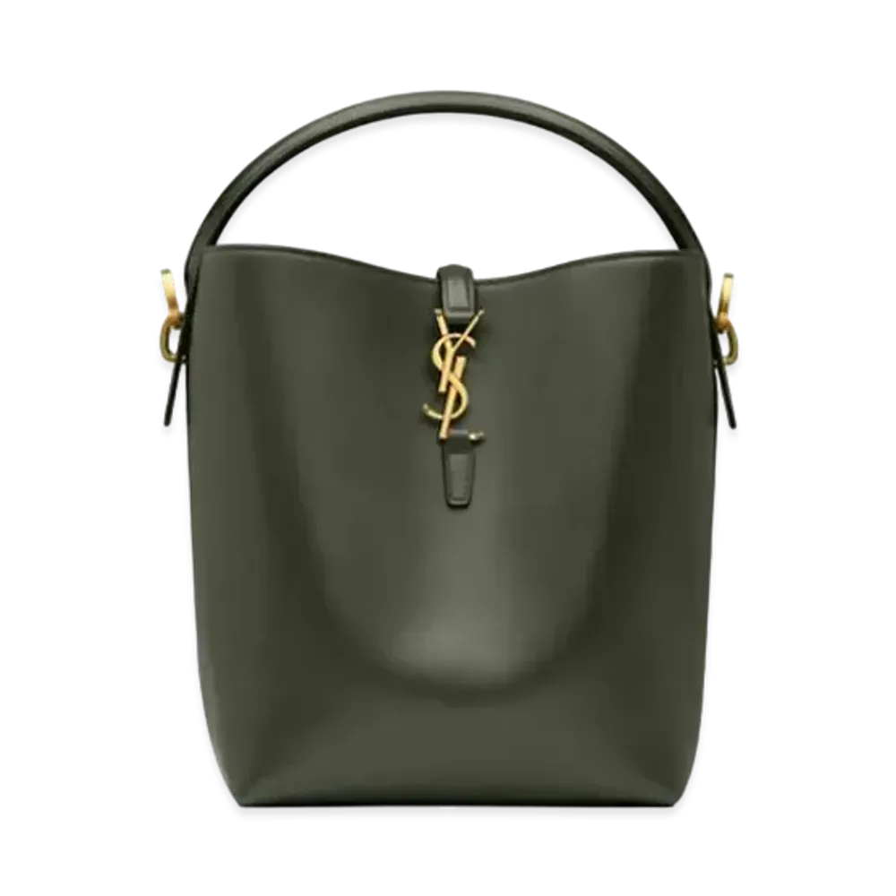 Saint Laurent LE 37 in Shiny Leather "Vert Fonce"