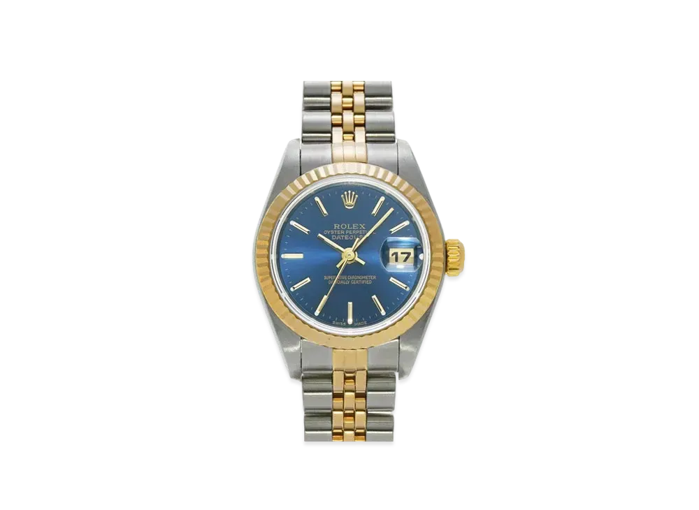 ROLEX Lady-Datejust "Blue/Stainless Steel/Yellow Gold"