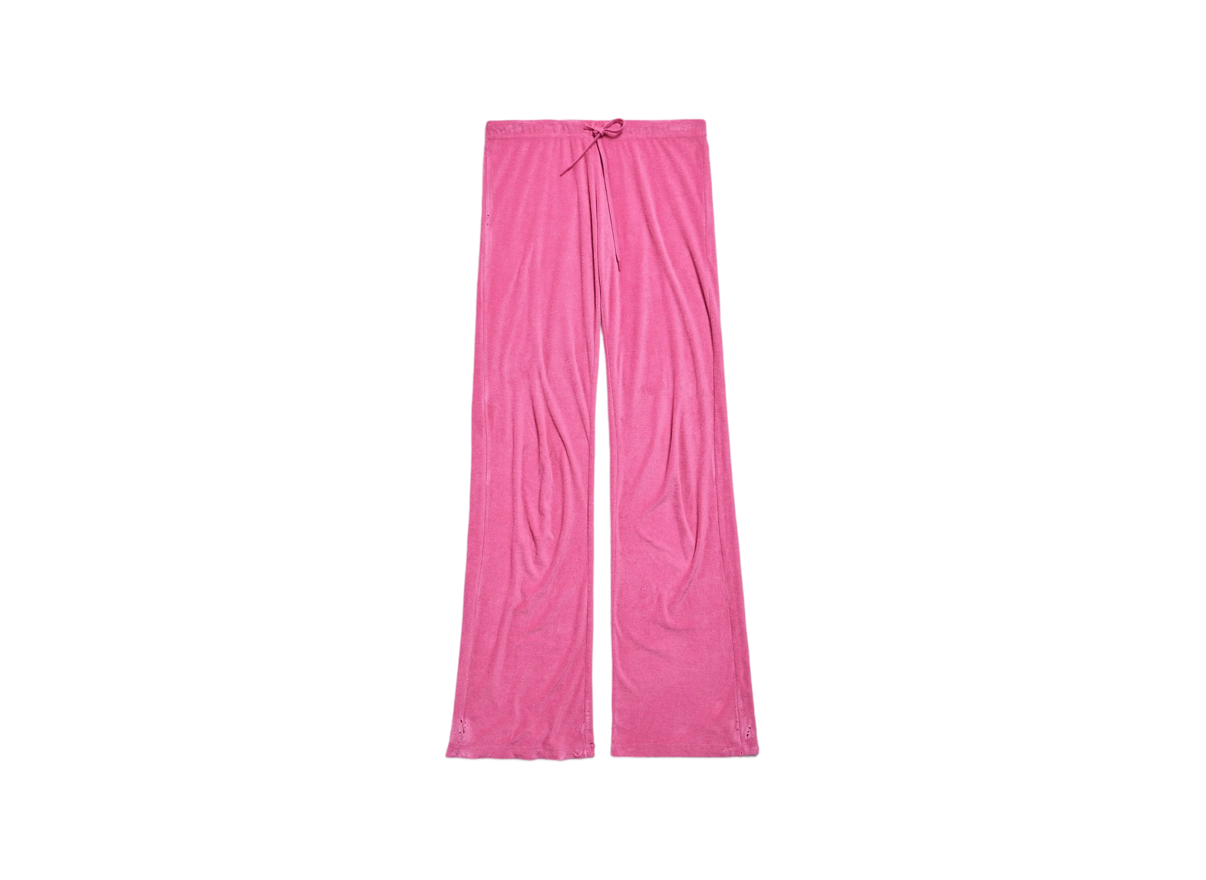 BALENCIAGA Women's Low Waist Tracksuit Pants in Used Active Velvet "Dark Pink"