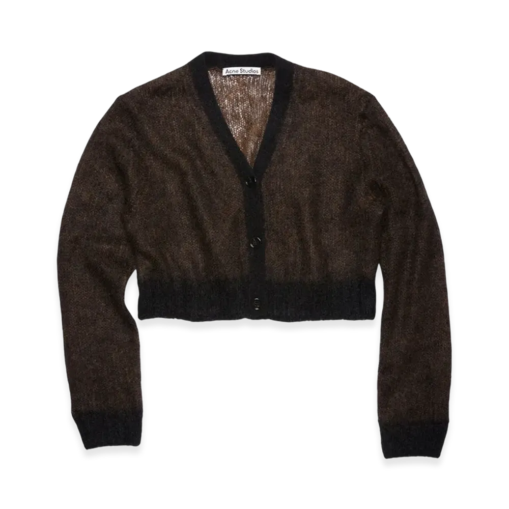 Acne Studios Cropped Cardigan "Umber Brown"