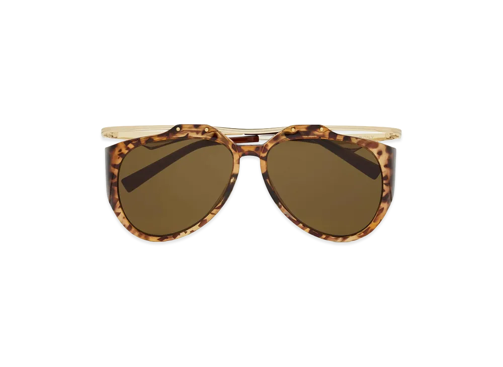 Saint Laurent Amelia Aviator Sunglasses "Animal Print"