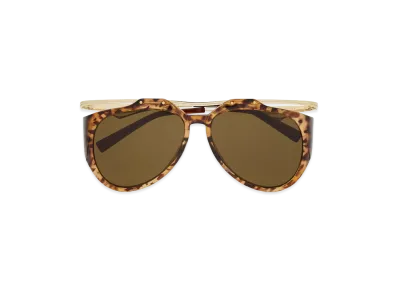 Saint Laurent Amelia Aviator Sunglasses "Animal Print"
