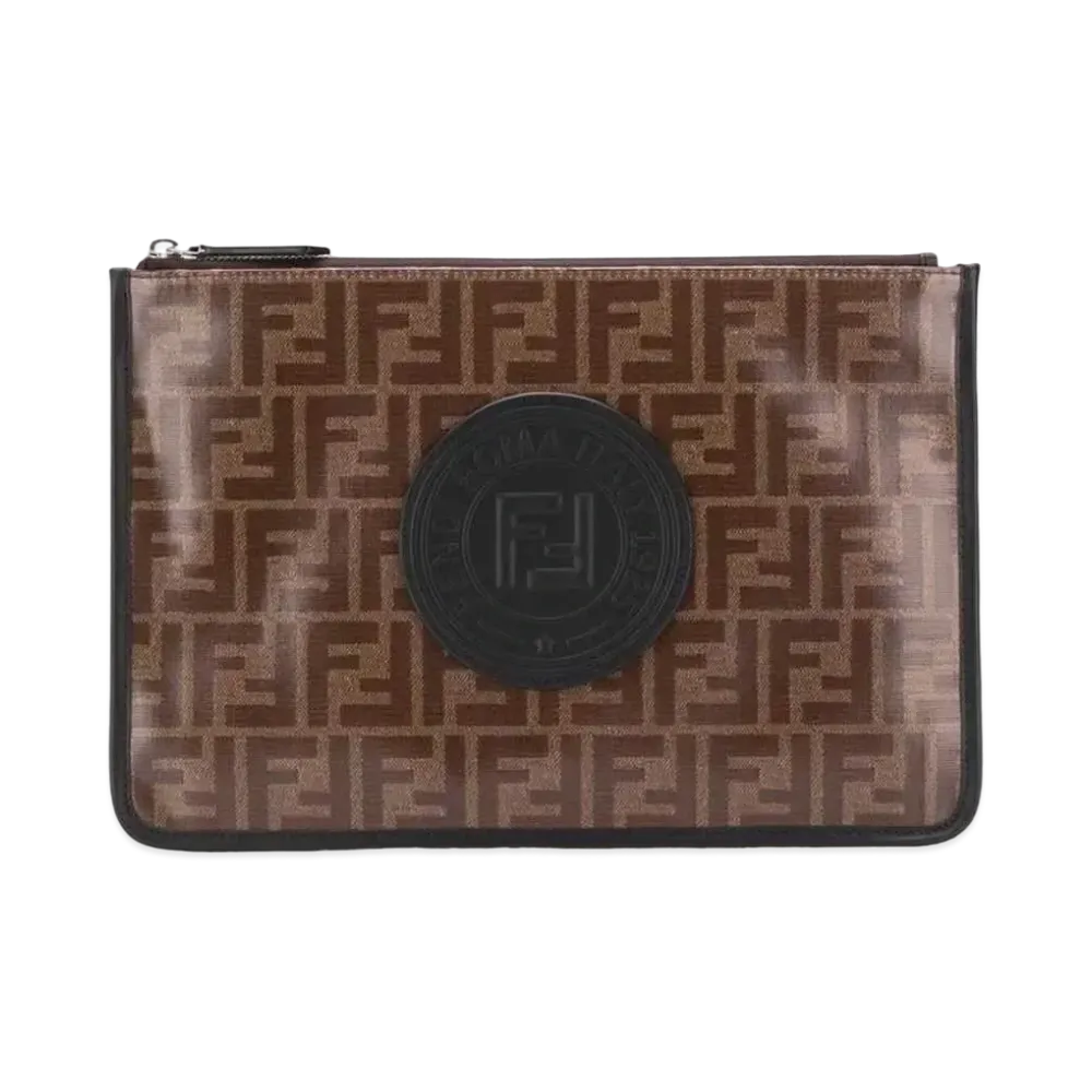 FENDI Logo Clutch Bag "Black"