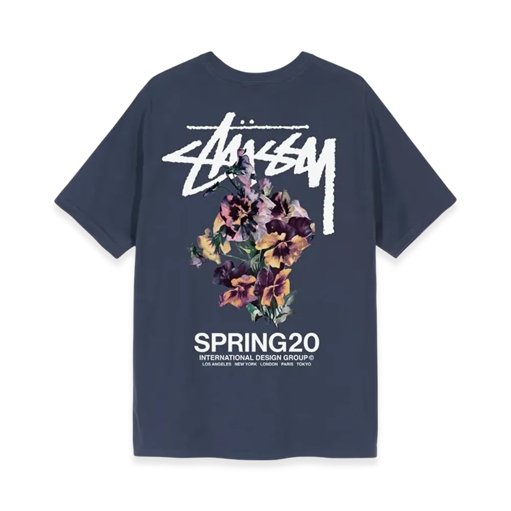 ステューシーブーケTシャツ "ネイビー"
