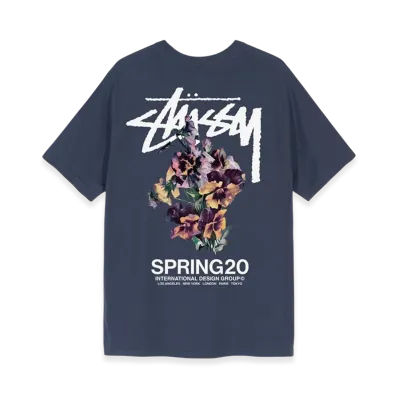 Stussy Bouquet Tee "Navy"
