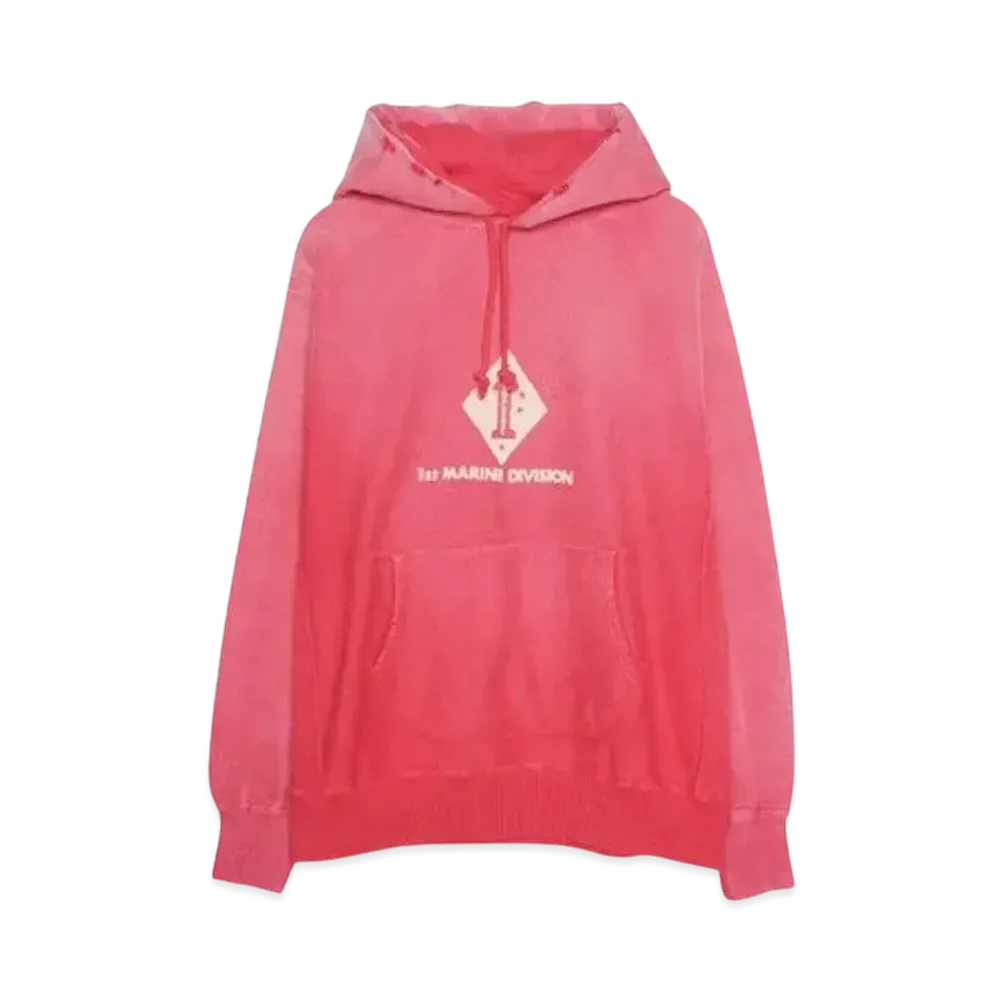 BOW WOW 1ST MARINE DIVISION HOODIE AGEING "RED AGING"