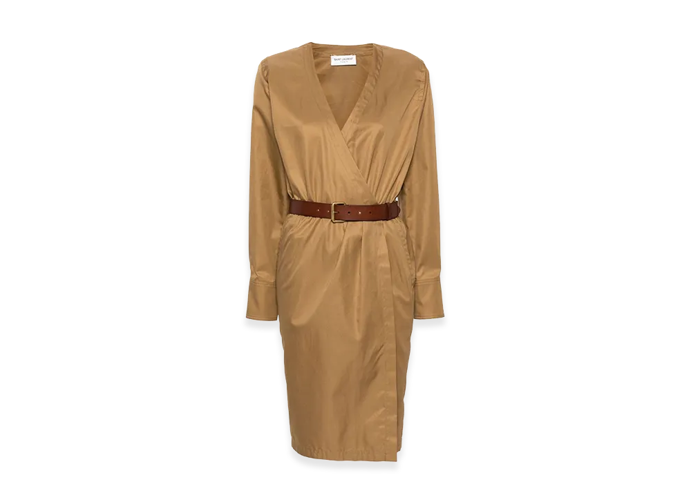 Saint Laurent Women's Dresses "Camel"