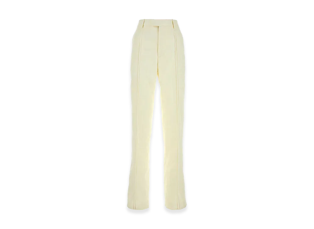 Bottega Veneta Women's Cream Linen Pant "Yellow"