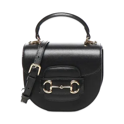 GUCCI Women's Horsebit 1955 Mini Hand Bag "Black"