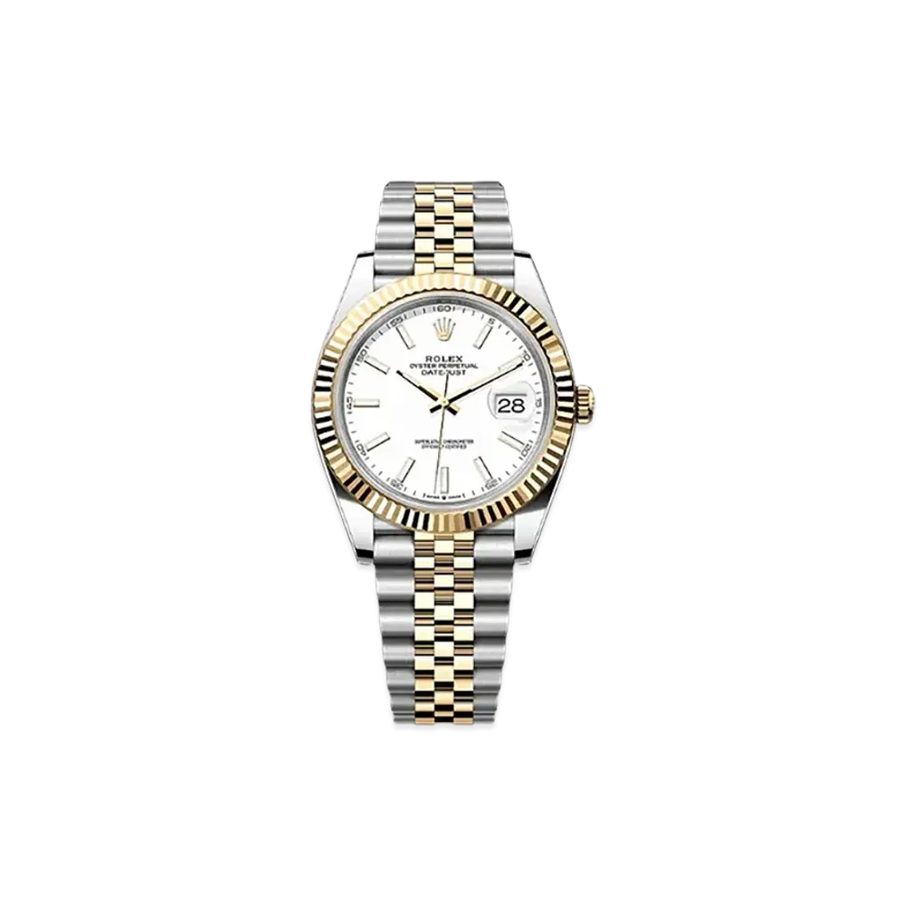 ROLEX Datejust 41 Oystersteel & Yellow Gold "White"