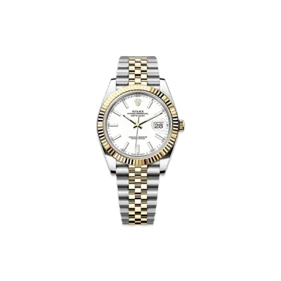 ROLEX Datejust 41 Oystersteel & Yellow Gold "White"