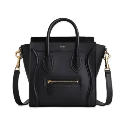 CELINE Nano Luggage Bag In Smooth Calfskin "Black"