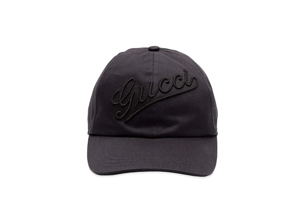GUCCI Baseball Hat with Embroidery "Black"