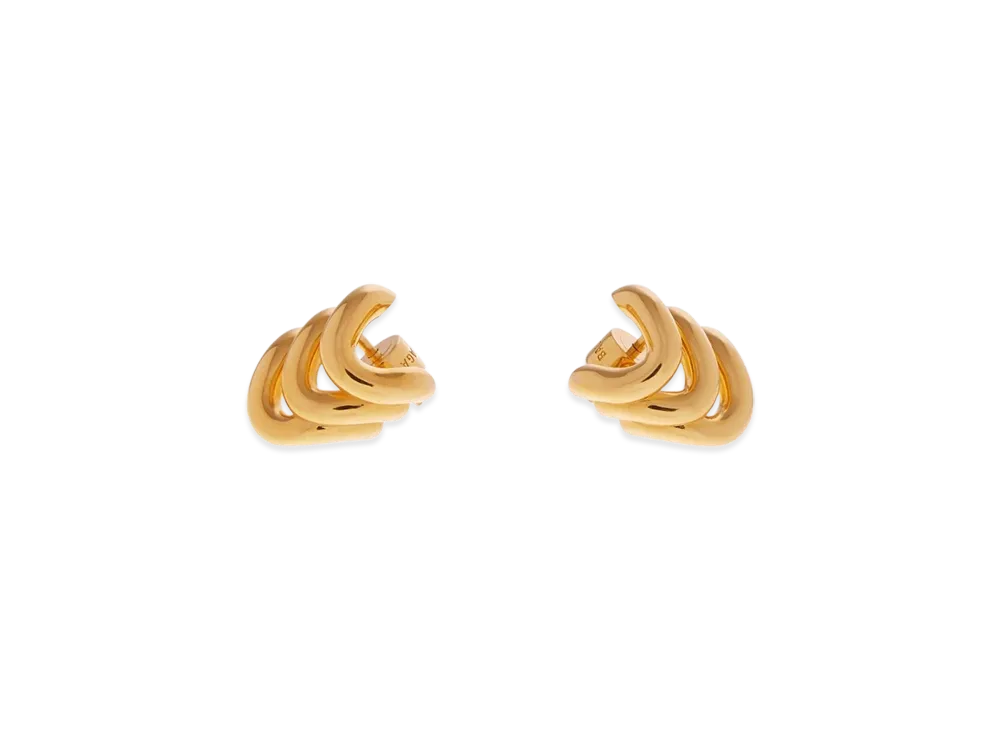 BALENCIAGA Loop Trio Earrings "Gold"