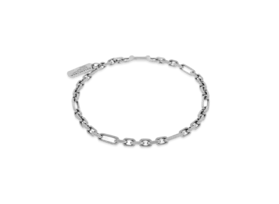 BALENCIAGA Tags Carabiner Necklace Brass "Antique Silver"