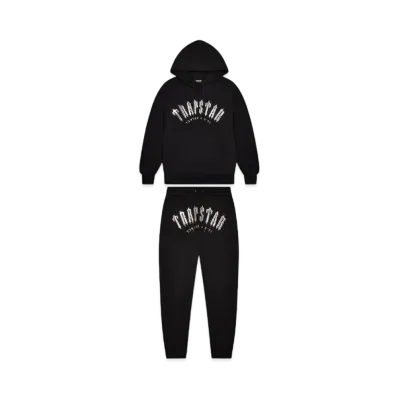 TRAPSTAR Decoded Hooded Gel Tracksuit "Black/Chrome"