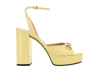 GUCCI Women's Yellow Leather Sandals "Yellow"