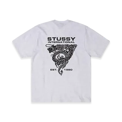 Stussy Dragon Tee "Ash Heather"