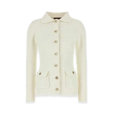 GUCCI Women's Stretch Crochet Blazer "White"