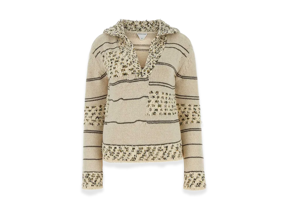 Bottega Veneta Women's Embroidered Wool Blend Sweater "Multicolor"