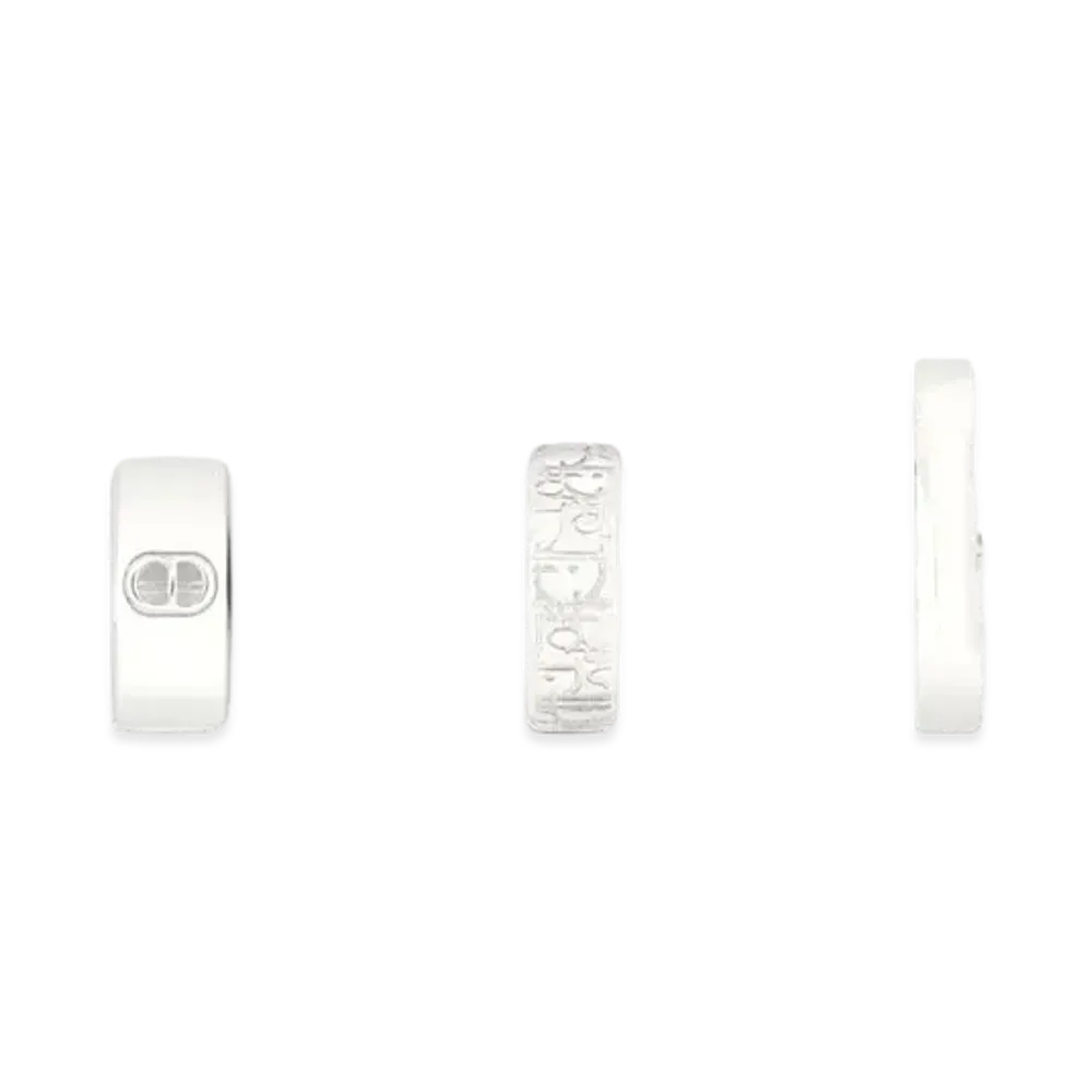 Dior Oblique Earring Set Brass "Silver"