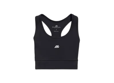 BALENCIAGA Women's Activewear Sports Bra in Matte Spandex "Black"