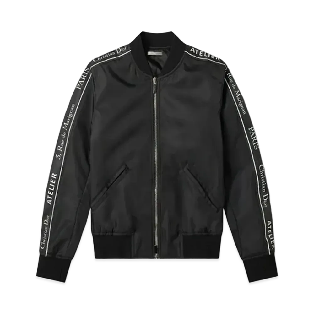 Dior HOMME Atelier Logo Tape MA-1 Bomber Jacket Blouson "Black"