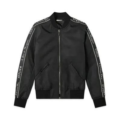Dior HOMME Atelier Logo Tape MA-1 Bomber Jacket Blouson "Black"
