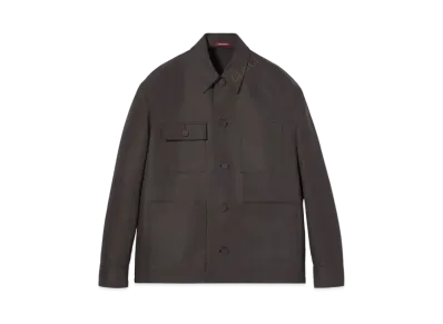 GUCCI Technical Cotton Jacket "Dark Brown"