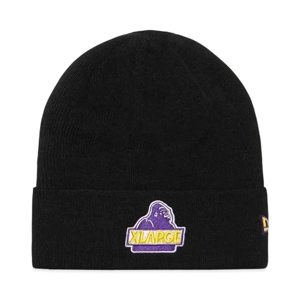 XLARGE x New Era x NBA LAKERS MIX LOGO CUFF BEANIE "Black"