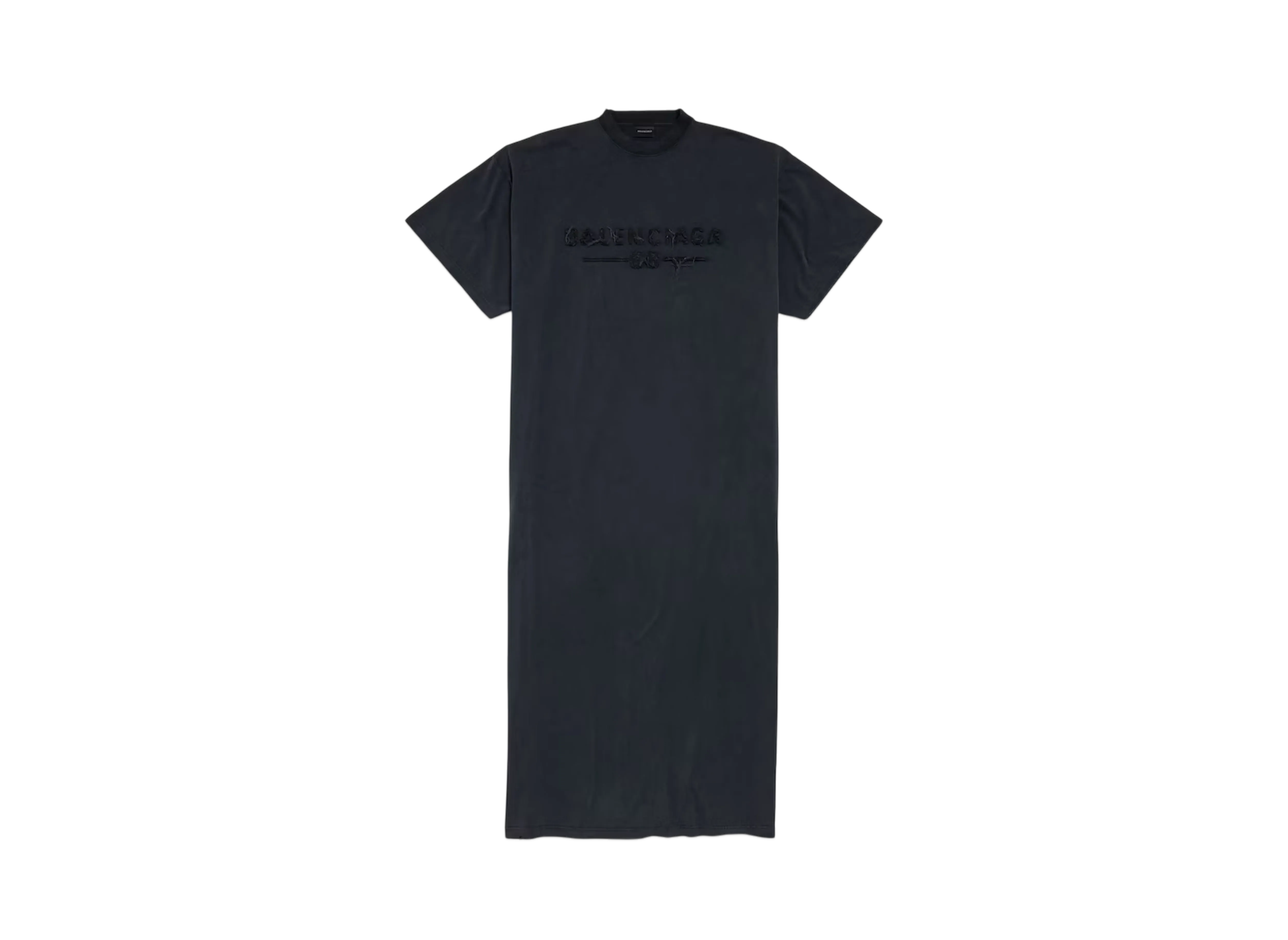 BALENCIAGA Women's New Year Series 25 - Inside-Out T-Shirt Dress "Heather Black"