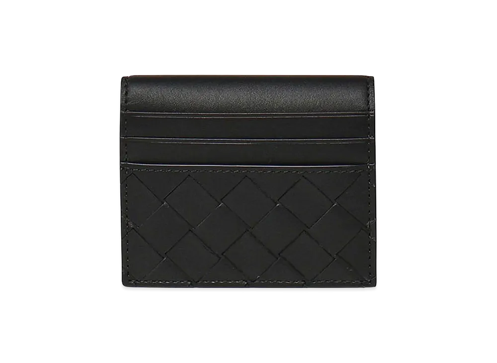 Bottega Veneta Intrecciato Leather Card Holder "Black"