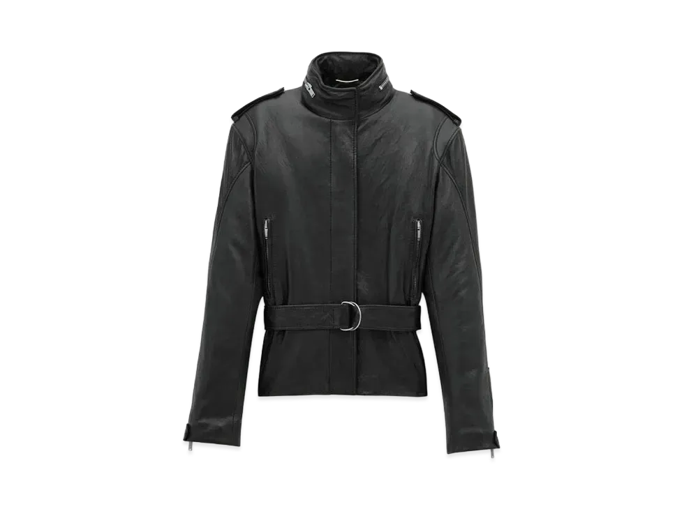 Saint Laurent Women's Short Jacket in Lambskin "Black"