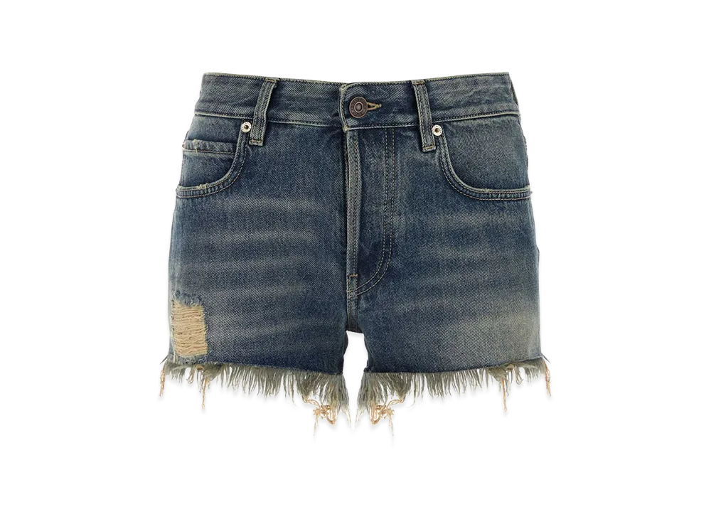 BALENCIAGA Women's Denim Shorts "Blue"