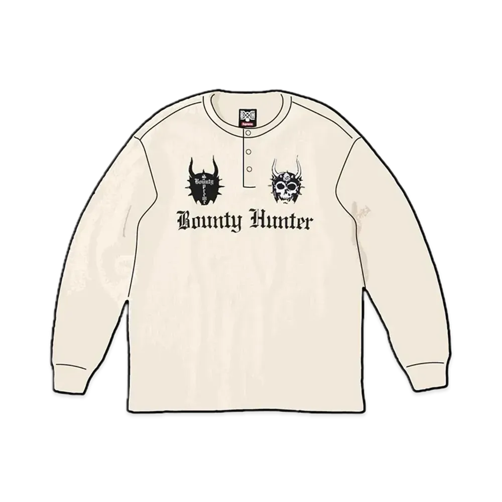 Supreme x BOUNTY HUNTER Thermal Henley L/S Top "Natural"