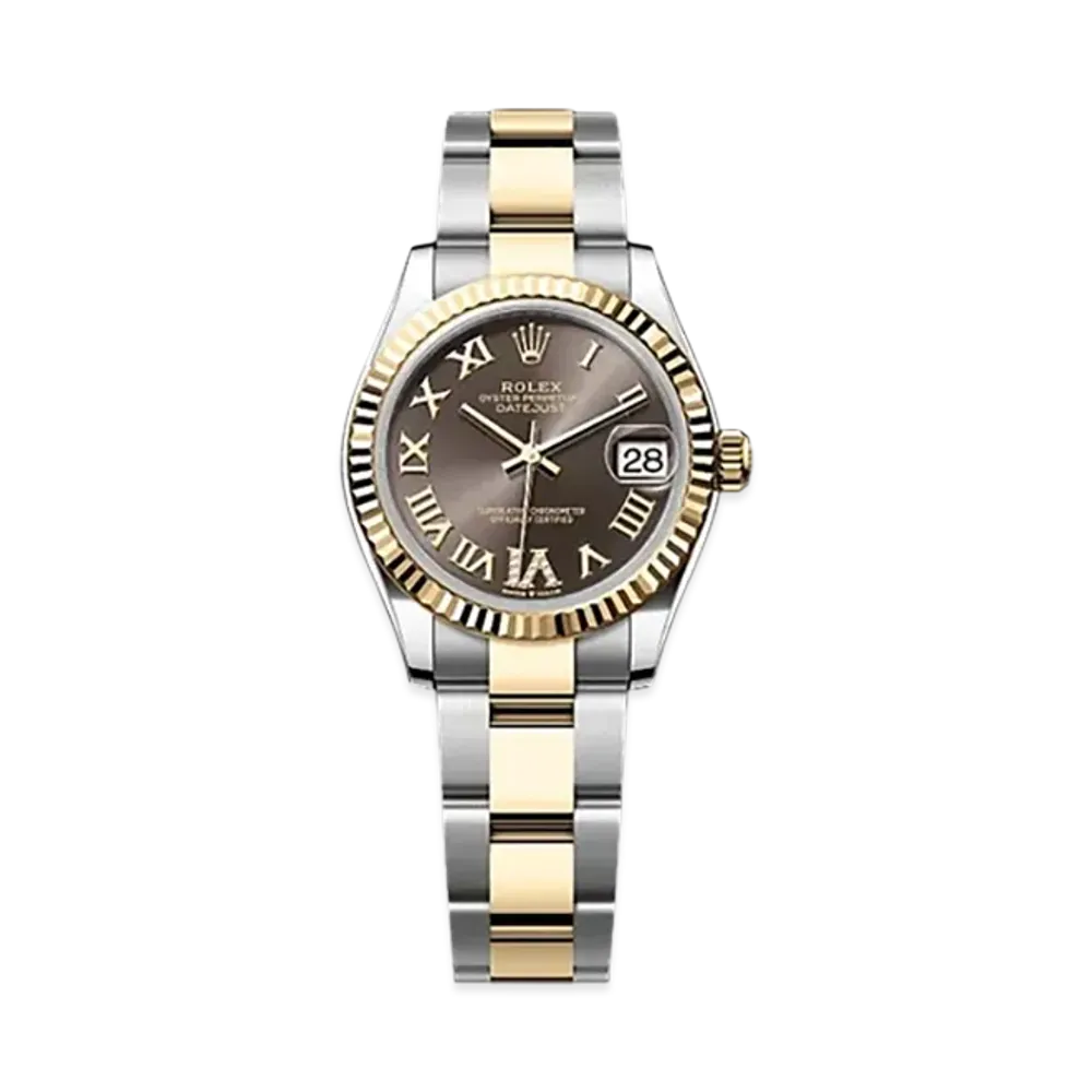 ROLEX Datejust 31mm Oystersteel & Yellow Gold 278273 "Dark Grey"