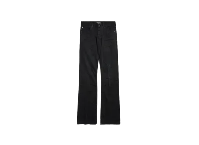 BALENCIAGA Women's Low Waist Straight Pants in Lightweight Japanese Denim "Black"