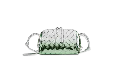 Bottega Veneta Concert Pouch "Silver/Fresh Mint"
