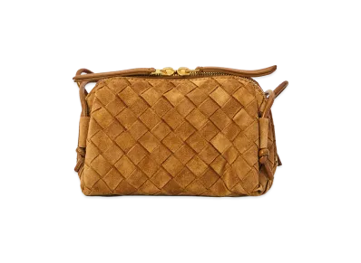 Bottega Veneta Women's Suede Concert Crossbody Bag "Camel"