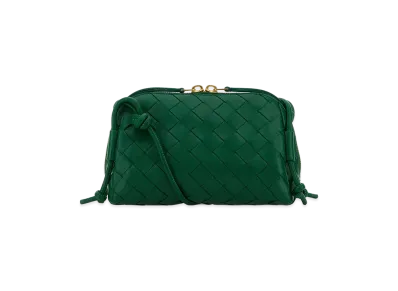 Bottega Veneta Women's Leather Concert Crossbody Bag "Green"