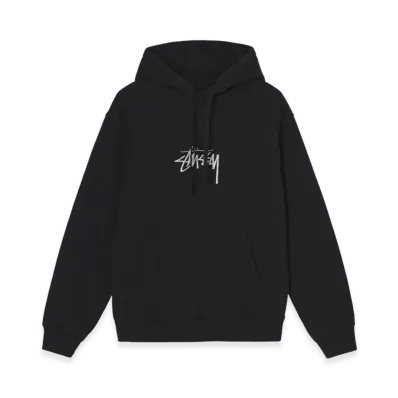 Stussy Stock Logo Embroidered Hood - 21FW "Black"