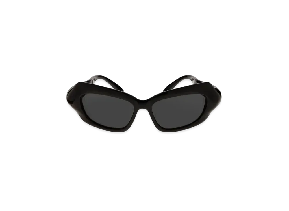 BALENCIAGA Palazzo Rectangle Sunglasses Bio-Based Injected Nylon, with Grey Lenses "Black"