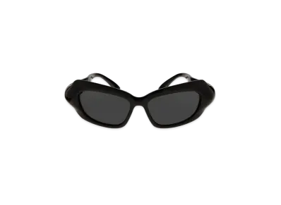 BALENCIAGA Palazzo Rectangle Sunglasses Bio-Based Injected Nylon, with Grey Lenses "Black"