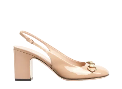 GUCCI Women's Horsebit Slingback "Rose Beige"