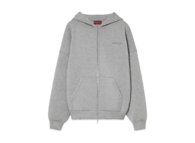 GUCCI Viscose Jersey Sweatshirt with Embroidery "Grey"