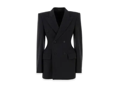 BALENCIAGA Women's Charcoal Cashmere Blend Blazer "Grey"