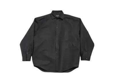 BALENCIAGA Outerwear Shirt Large Fit in Cotton Poplin "Black"