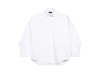 BALENCIAGA Outerwear Shirt Large Fit in Cotton Poplin "White"