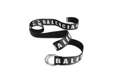 BALENCIAGA D Ring Belt "Black/White"