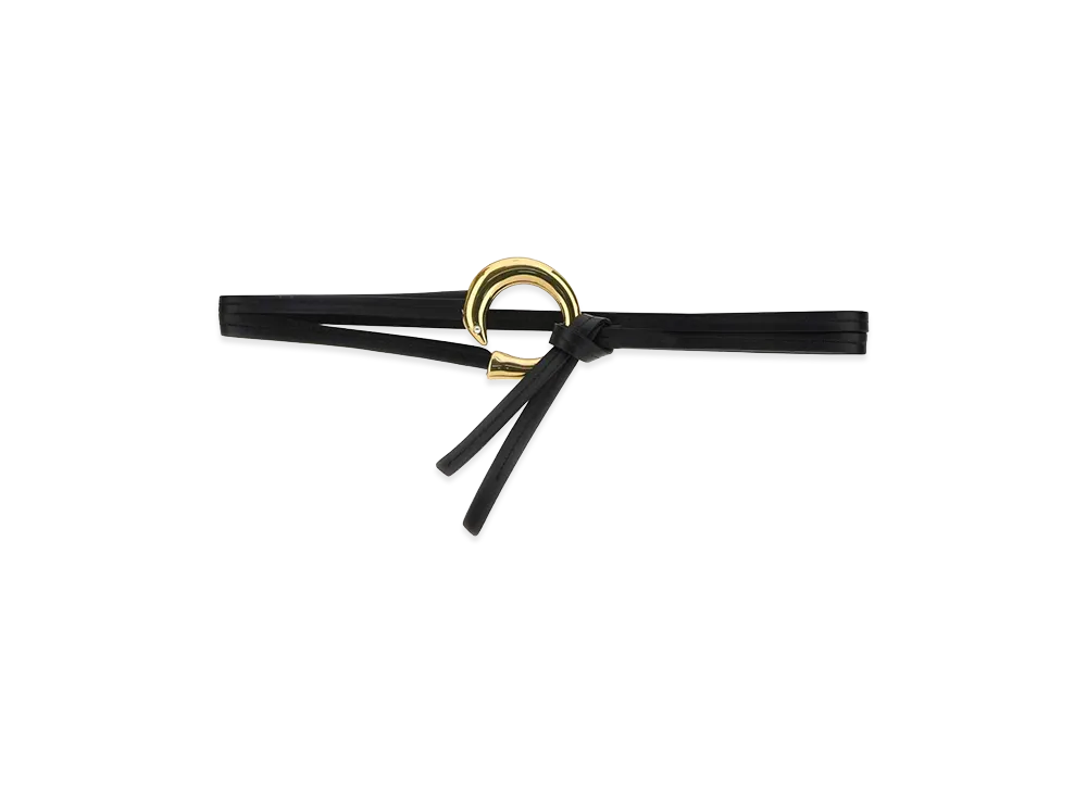 Bottega Veneta Women's Leather Sardine Belt "Black"